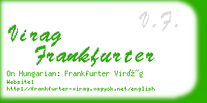 virag frankfurter business card